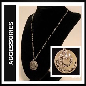 NWOT Sterling Silver “Hope Anchors the Soul”